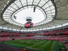 Preparativos finais em andamento no BC Place antes da Copa do Mundo FIFA