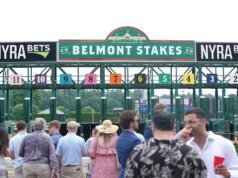 Golden Tempo, vencedor do Kentucky Derby em 2026, leva para casa o 158º Belmont Stakes