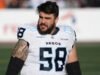 O jogador ofensivo da linha quebequense Anthony Vandal se divertiu com os Alouettes