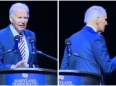 Assistir: Joe Biden luta para encontrar a saída do palco após discurso direcionado a Donald Trump