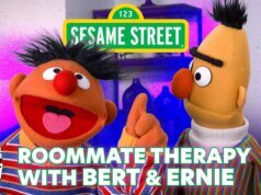 Terapia de companheiro de quarto com Bert e Ernie da Vila Sésamo