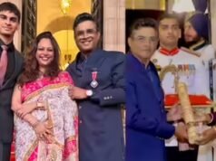 A esposa de R Madhavan, Sarita, e o filho Vedaant estão orgulhosos ao receber um Padma Shri: PICS dentro