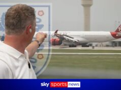 Aí está! Avião da Inglaterra pousa nos EUA antes da Copa do Mundo