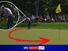 Spieth afunda uma tacada INACREDITÁVEL de 63 pés voltada completamente para o lado errado!