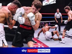 ‘Poder doentio!’ | MacMillan marca a primeira paralisação histórica do Zuffa Boxing UK!