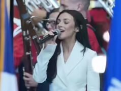 A namorada de Kash Patel diz que é uma honra cantar o hino nacional no Freedom250, ela não aceita pagamento