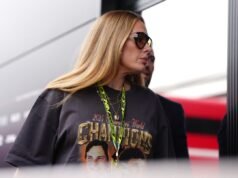 Adele luce la camiseta de Lando Norris en el Gran Premio de Gran Bretaña en Silverstone