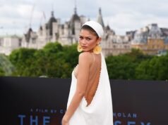 Zendaya muestra su ágil figura con un vestido drapeado mientras se une a las impresionantes coprotagonistas Lupita Nyong’o, Anne Hathaway y Samantha Morton en el photocall de The Odyssey London.