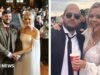 Los recién casados celebran con miles de fanáticos de Pitbull