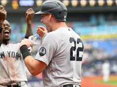 Ben Rice faz residence runs duas vezes e faz cinco corridas enquanto os Yankees derrubam os Rays