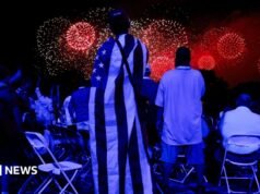 Estados Unidos celebra su 250 cumpleaños con fuegos artificiales, sobrevuelos y clima extremo