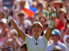 Alex Eala emocionado quando o garotinho de PH chega a Wimbledon nas oitavas de closing