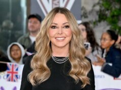 Carol Vorderman hospitalizada después de que una caída la dejara inconsciente y cubierta de moretones