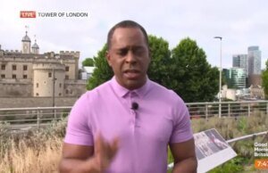 Andi Peters, con la cara roja, olvida el nombre de su coprotagonista de Good Morning Britain en directo