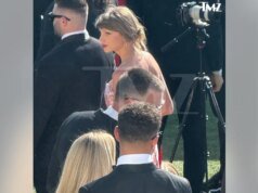 Taylor Swift y Travis Kelce hacen su primera aparición pública desde su boda en el Madison Sq. Backyard