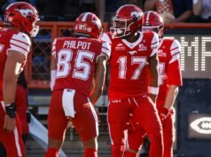 Adams lança seis passes para landing e corre para um na vitória dos Stampeders sobre o Argos