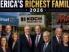 Clasificadas las familias más ricas de Estados Unidos en 2026: los herederos de Walmart lideran con una fortuna de 520 mil millones de dólares