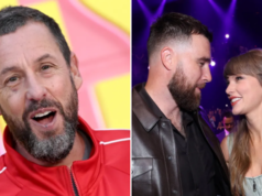 El consejo matrimonial de Adam Sandler a Taylor Swift y Travis Kelce mientras oficiaba la boda