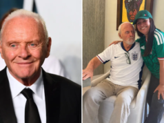 Sir Anthony Hopkins, 88 años, irreconocible mientras apoya a Inglaterra en el Mundial