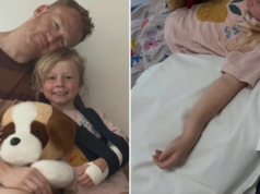 Strictly Star comparte una imagen espantosa del brazo de su hija roto fuera de lugar