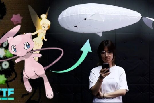 Suaves robots voladores inspirados en Disney, Studio Ghibli y Pokémon